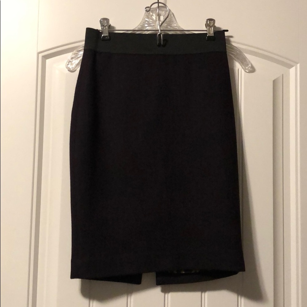 Purple pencil skirt with elastic waistband